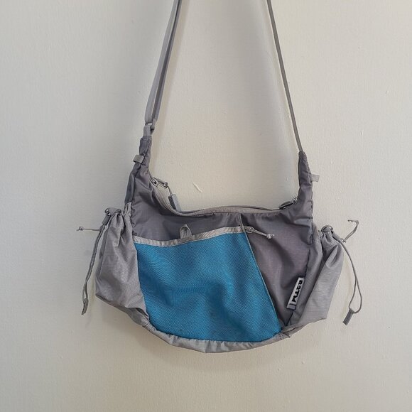 Baboon To The Moon Handbags - Baboon to the Moon Crescent Crossbody Bag Gray Blue